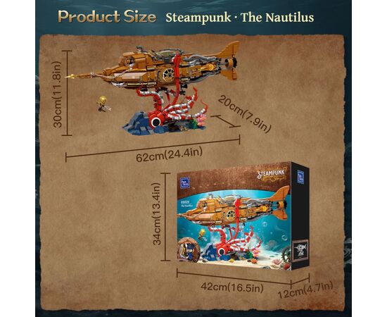 Конструктор Pantasy Steampunk- Наутілус (85029), зображення 8