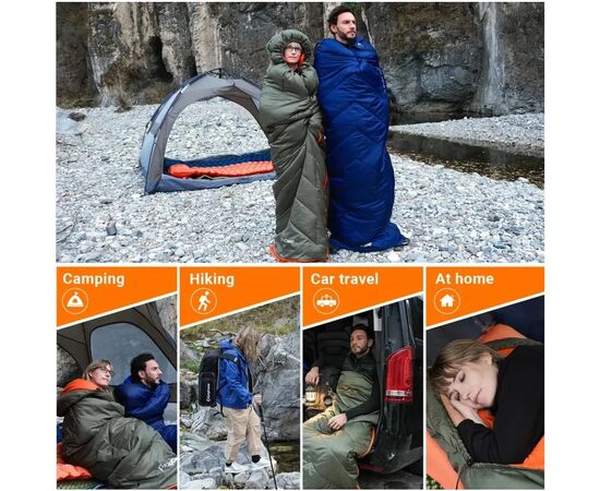 Спальный мешок KingCamp Huron 250 Navy (KS2421_NAVY_L), изображение 10