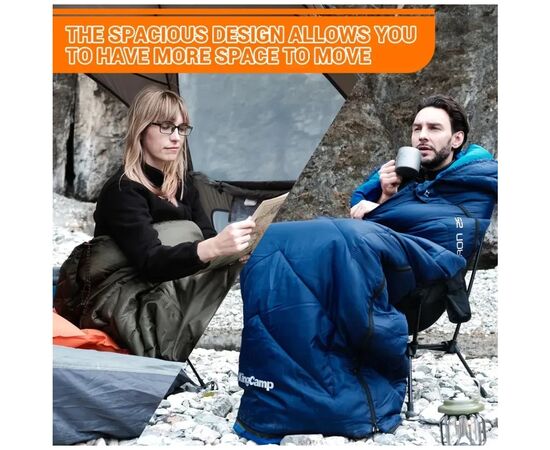 Спальный мешок KingCamp Huron 250 Navy (KS2421_NAVY_L), изображение 8