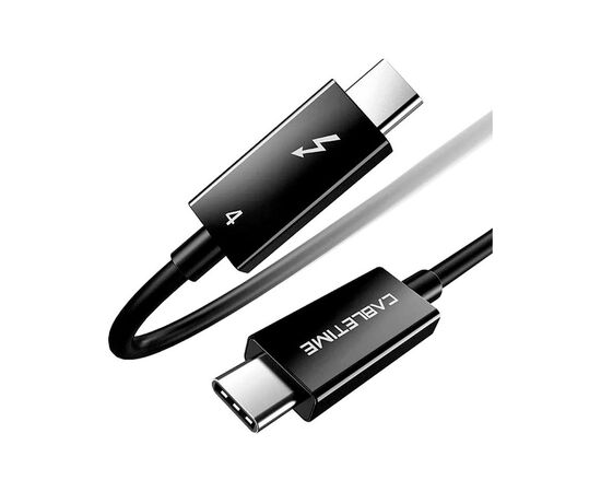 Дата кабель USB-C to USB-C 1.0m Thunderbolt 4 100W (20V/5A) 8K60Hz Cabletime (CA915422)