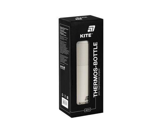 Термокружка Kite 1227 з термодатчиком 450 мл бежевий (K25-1227-1), изображение 5