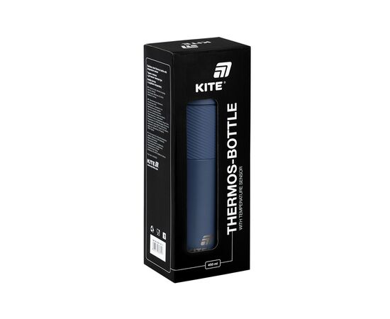 Термокружка Kite 1227 з термодатчиком 450 мл синій (K25-1227-2), изображение 5