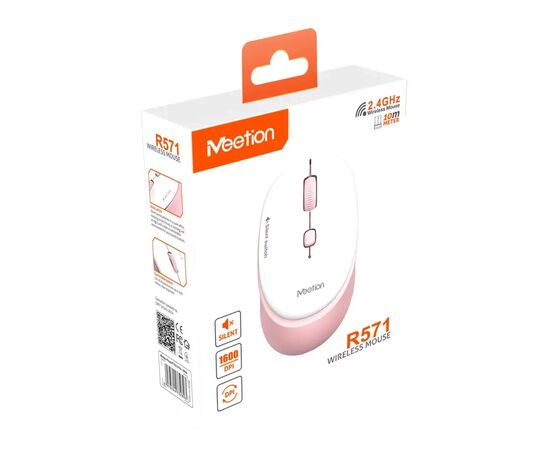 Мишка Meetion R571 Wireless White/Pink (MT-R571-P), зображення 3