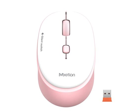 Мишка Meetion R571 Wireless White/Pink (MT-R571-P)