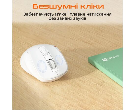 Мишка Meetion BTM032 Wireless/Bluetooth/USB White (MT-BTM032-B), зображення 3