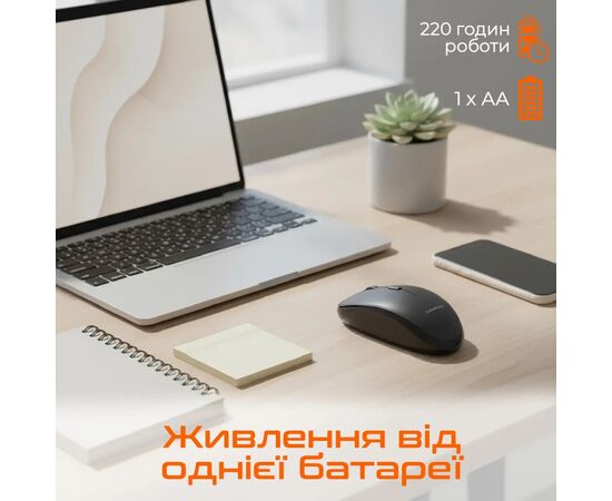 Мишка Meetion BTM100 Wireless/Bluetooth/USB Black (MT-BTM100-A), зображення 6