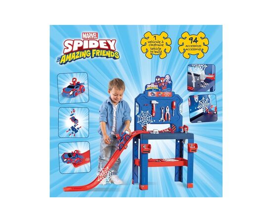 Игровой набор Smoby Спиди. Мастерская с машинкой, 94 аксессуара (7600360742), изображение 4