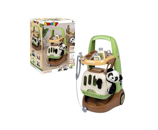 Игровой набор Smoby Тележка для ухода за животными с пандой (340405)