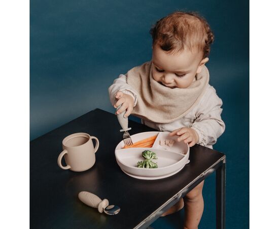 Набор детской посуды Suavinex Colour Essence столові прибори зі сталі (ложка, виделка) бежеві (402924), изображение 3