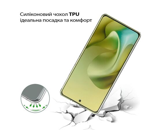 Чехол для мобильного телефона BeCover Silicone Motorola Moto G86 Transparent (713769), изображение 3