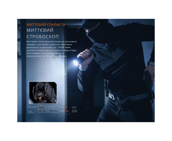 Ліхтар Fenix TK35R з УФ світлом (TK35R), зображення 9