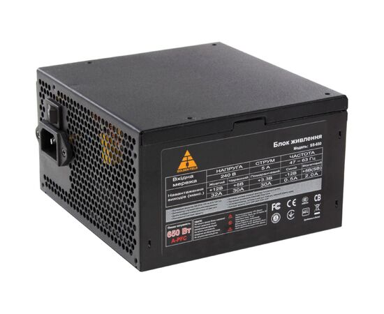 Блок питания Golden Field 650W (ATX-SS650), изображение 2