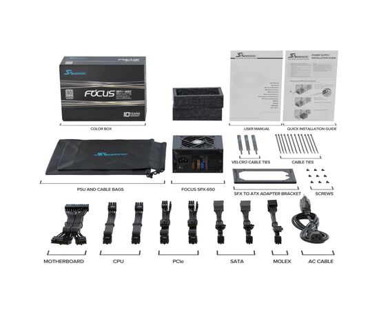 Блок живлення Seasonic 650W FOCUS-SPX-650 (FOCUS-SPX-650), зображення 9
