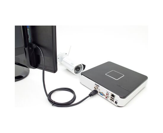 Кабель мультимедийный HDMI M to HDMI M 2.0m 4K60Hz w/Ethernet black Digitus (DB-330123-020-S), изображение 5