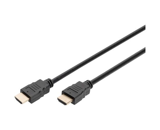 Кабель мультимедийный HDMI M to HDMI M 2.0m 4K60Hz w/Ethernet black Digitus (DB-330123-020-S)