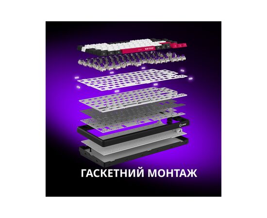 Клавиатура Lorgar KBP7075W Pro RGB Wireless/Bluetooth/USB UA Black/yellow (LRG-KBP7075W-YL-US), изображение 6