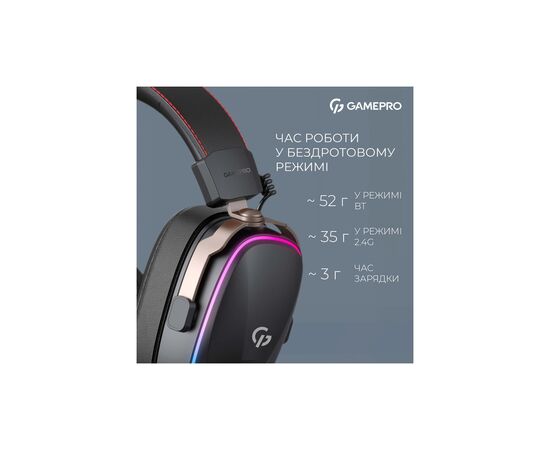 Наушники GamePro Asgard Valkyria RGB Tri-Mod (HSW249B), изображение 5