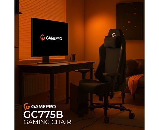 Крісло ігрове GamePro GC775B Fabric Black (GC775B), зображення 5