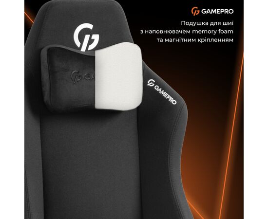 Крісло ігрове GamePro GC775B Fabric Black (GC775B), зображення 8