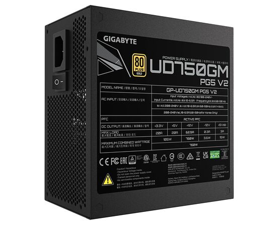 Блок питания GIGABYTE 750W (GP-UD750GM PG5 V2), изображение 5