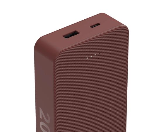 Батарея універсальна Hama 20000mAh, 15W/5V/3A, USB-C, USB-A, red (00201717), зображення 4