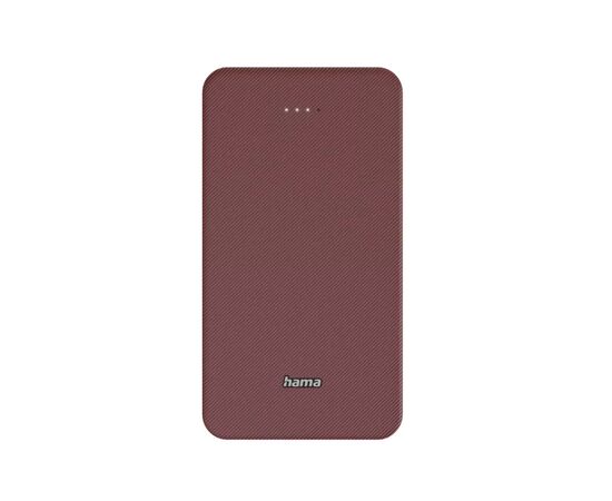 Батарея універсальна Hama 20000mAh, 15W/5V/3A, USB-C, USB-A, red (00201717)