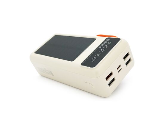 Батарея универсальная ACL 30000mAh, Solar, 22.5W, cables Type-C + Lighting, White (ACL PW-141W), изображение 2