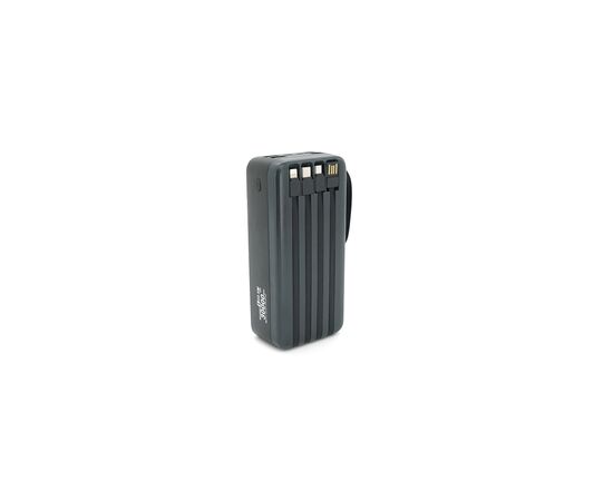 Батарея універсальна Linkage 30000mAh, 22.5W, cables Type-C+Lighting+Micro+USB, Black (LKP-42), зображення 3