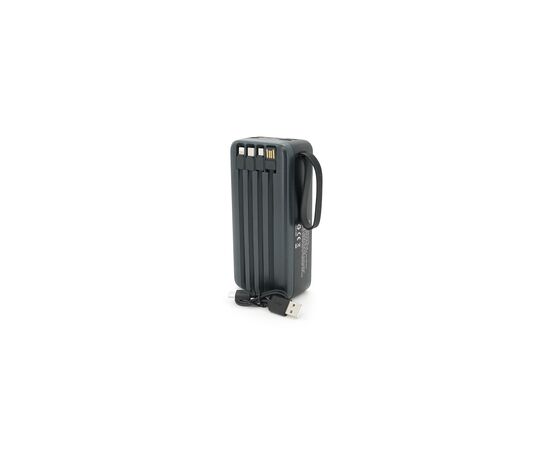 Батарея універсальна Linkage 30000mAh, 22.5W, cables Type-C+Lighting+Micro+USB, Black (LKP-42), зображення 4