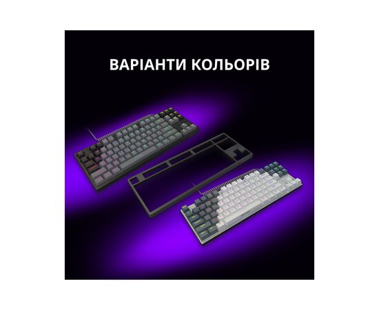 Клавиатура Lorgar Azar 514TKL RGB Mechanical USB UA White/Grey (LRG-GK514TKL-WH-UA), изображение 11