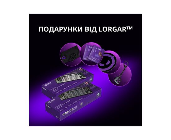 Клавиатура Lorgar Azar 514TKL RGB Mechanical USB UA White/Grey (LRG-GK514TKL-WH-UA), изображение 12