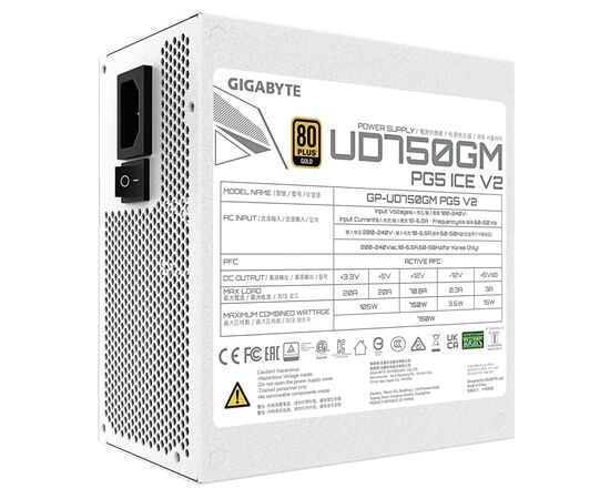 Блок питания GIGABYTE 750W (GP-UD750GM PG5 ICE), изображение 5