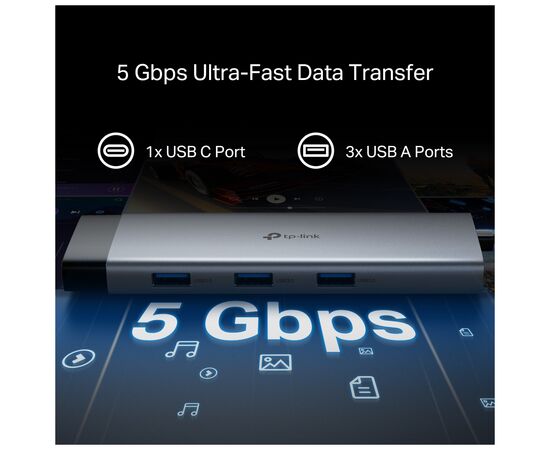 Порт-репликатор TP-Link USB Type-C 9-в-1 (UH9120C), изображение 10