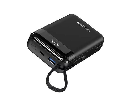 Батарея універсальна Canyon 20000mAh OnPower 204 PD/20W Built-in Lightning Cable (CNS-CPB204B), зображення 4