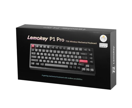 Клавіатура Lemokey P1 Pro Super Banana RGB Wireless/Bluetooth/USB Carbon Black (P1P-M4-UA), зображення 10