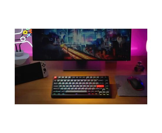 Клавіатура Lemokey P1 Pro Super Red RGB Wireless/Bluetooth/USB Carbon Black (P1P-M1-UA), зображення 2