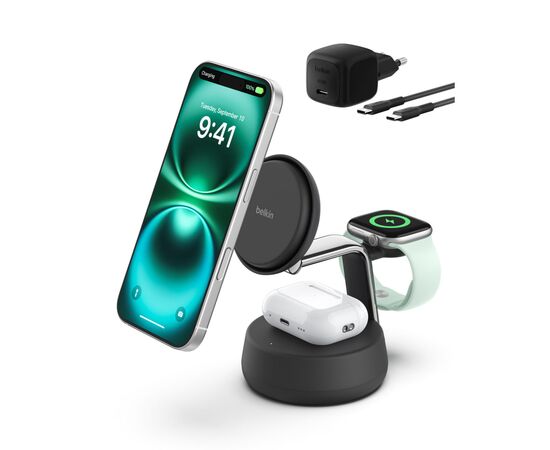Зарядное устройство Belkin UltraCharge Pro Wireless 3-in-1 25W charcoal (WIZ040KQCH)