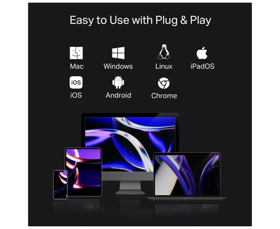 Концентратор TP-Link USB-C 7-in-1 3xUSB + HDMI + SD/TF + USB-C PD100W (UH7021C), изображение 12