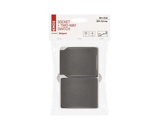 Розетка EMOS 16A 250V IP44 подвійна (A1396.2), изображение 6