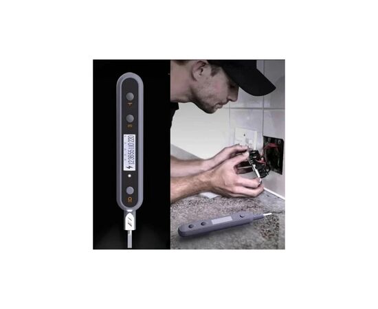 Отвертка Xiaomi JIMIHOME тестер напряжения Digital Display Electric Test Pen Black (JM-G27004), изображение 4