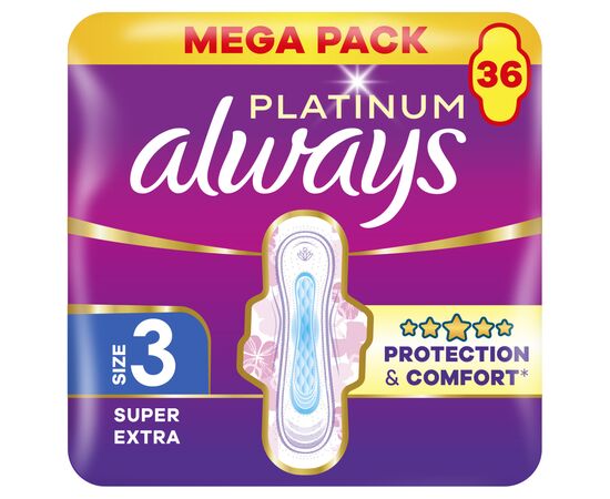 Гигиенические прокладки Always Platinum Super Extra Размер 3 36 шт. (8700216784559)