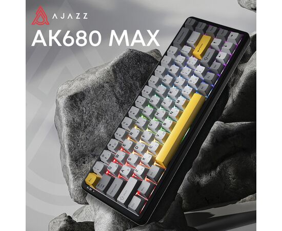 Клавиатура Ajazz AK680 MAX Magnetic Switch RGB USB Black (AK680-M-BGY-AW), изображение 3