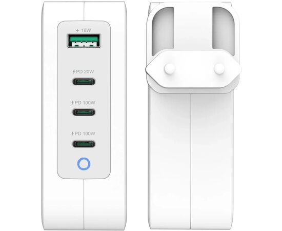 Зарядний пристрій J5create 1xUSB + 3xUSB-C 130W GaN QC3.0/PD/PPS (JUP43130E-EN), зображення 3