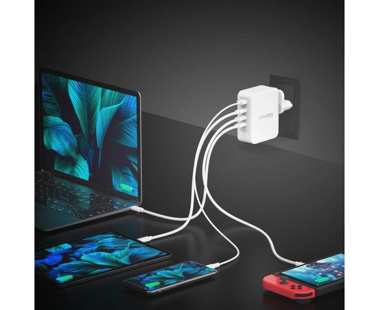 Зарядний пристрій J5create 1xUSB + 3xUSB-C 130W GaN QC3.0/PD/PPS (JUP43130E-EN), зображення 4