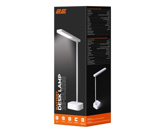 Настільна лампа 2E 5Вт 5000K 1200мАг USB-A без БЖ білий (2E-DL1220), зображення 9