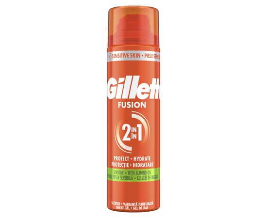 Гель для бритья Gillette Fusion Для чувствительной кожи 200 мл (7702018617098), изображение 2