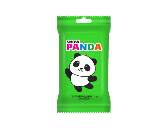 Дитячі вологі серветки Сніжна Панда Kids Антимікробні 15 шт. (4820183970480)
