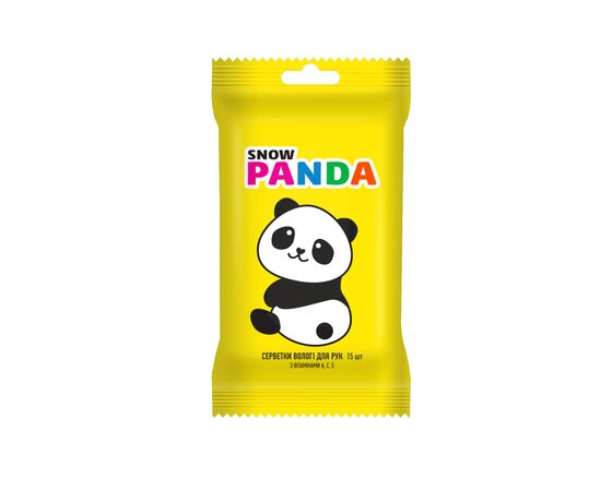 Дитячі вологі серветки Сніжна Панда Kids Ромашка для рук 15 шт. (4820183970503)