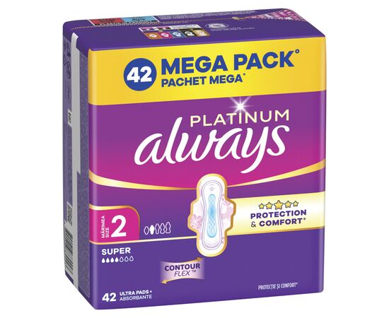 Гігієнічні прокладки Always Platinum Super Розмір 2 42 шт. (8700216784443), зображення 2