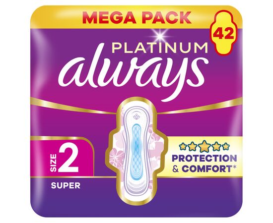 Гігієнічні прокладки Always Platinum Super Розмір 2 42 шт. (8700216784443)